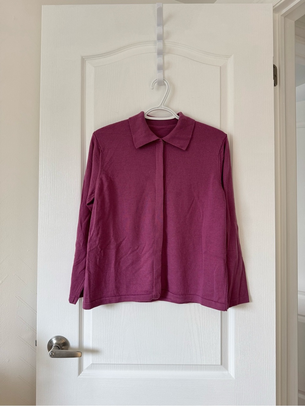 Merino wool collared sweater